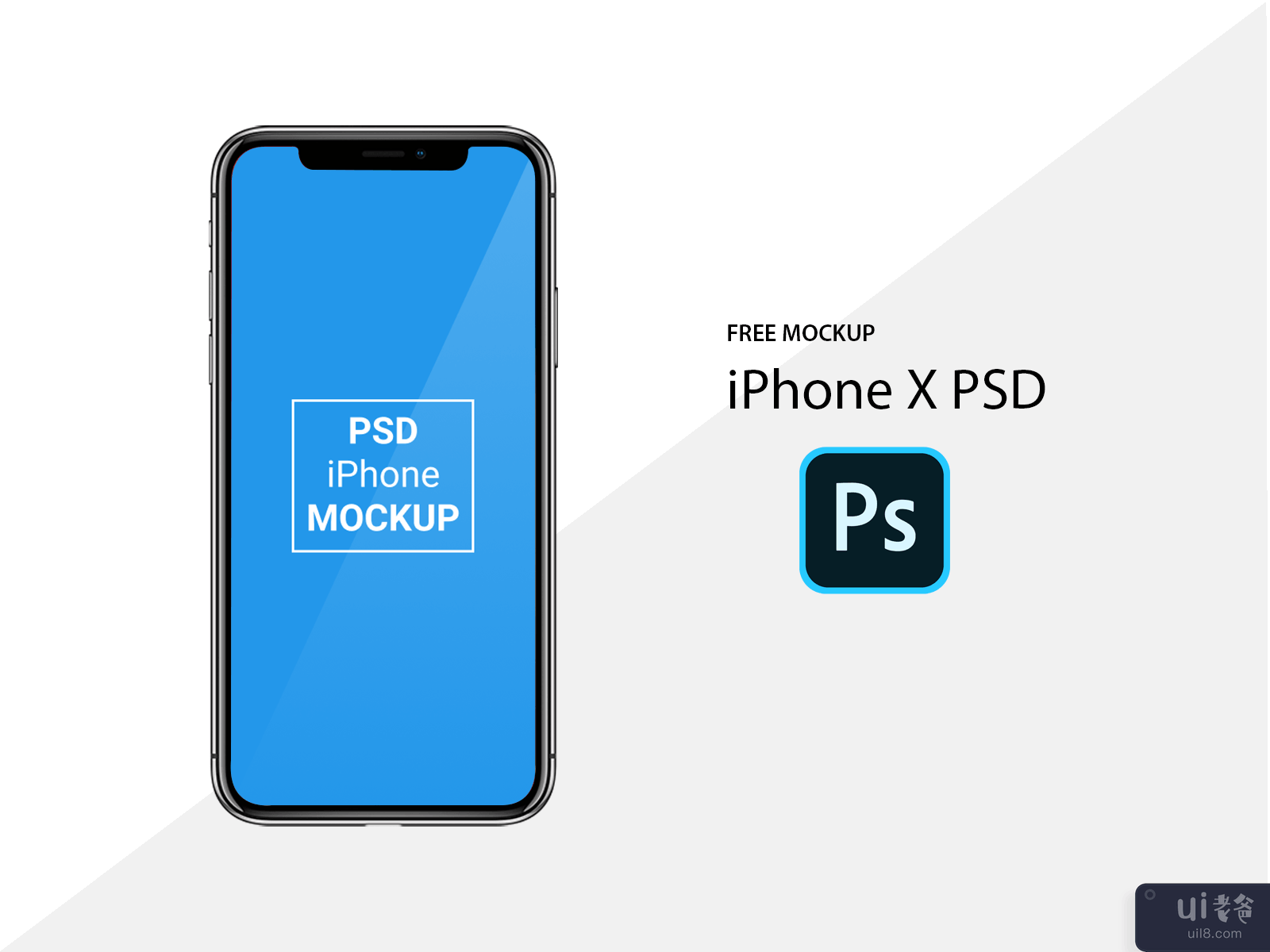 苹果 iPhone X 免费 PSD 模型(Apple iPhone X Free PSD Mockup)插图2