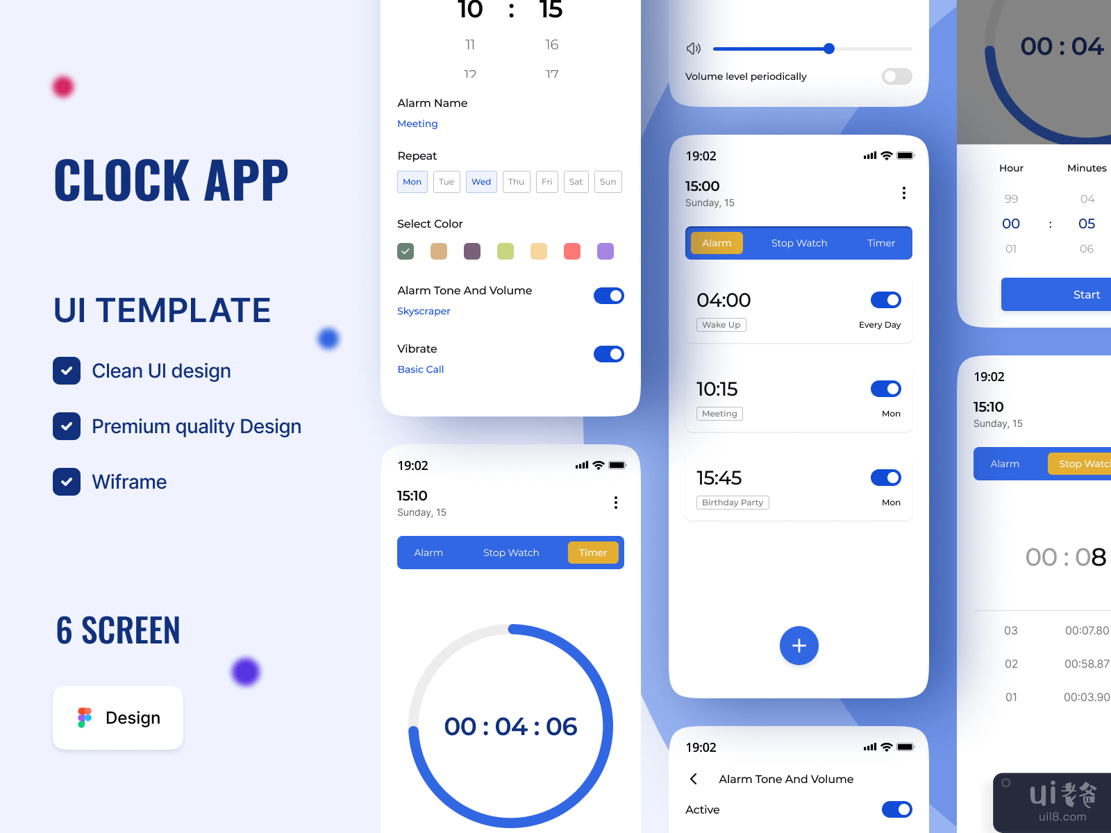 Clock App - UI Kits Template