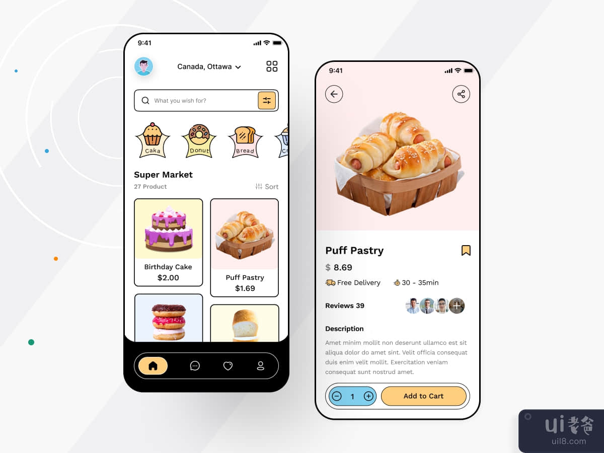 Bakery Store App | UI Design