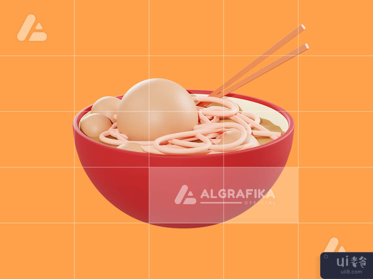 3d illustration meat ball object