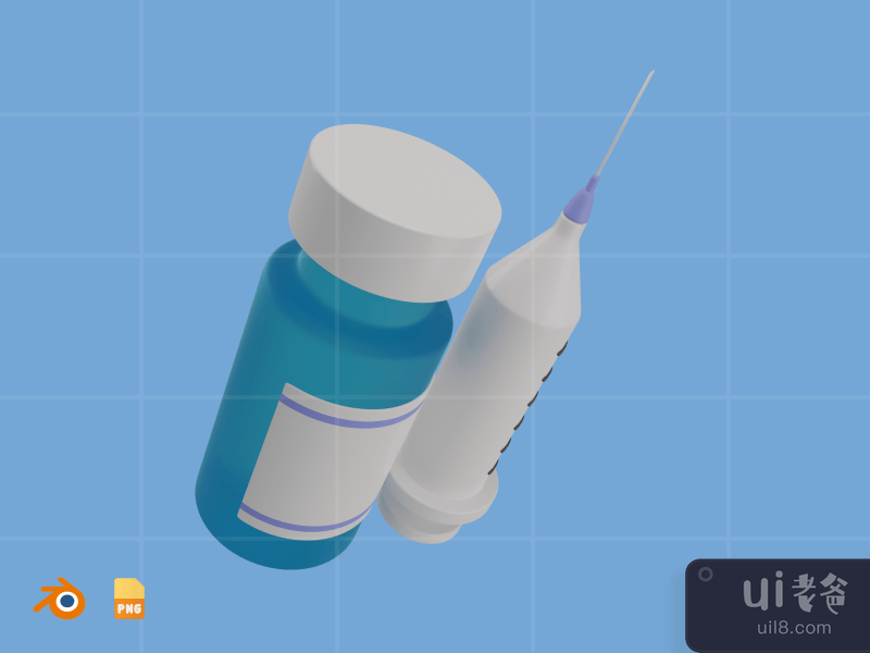 Corona Vaccine - 3D Healthcare Illustration Pack