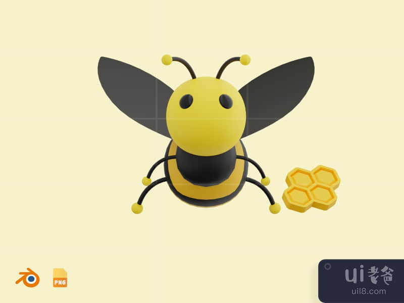 Bee - Cute 3D Animal (front)