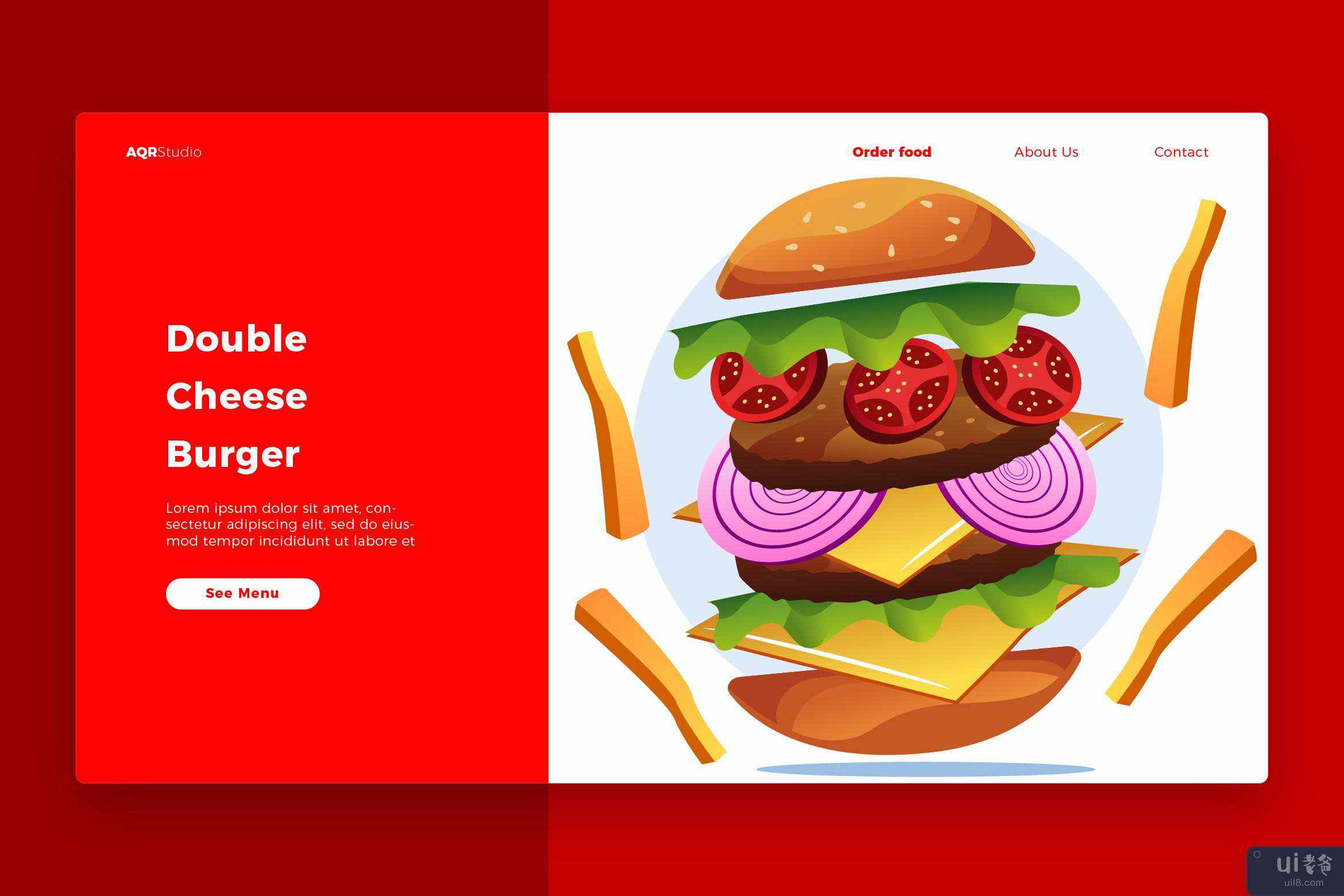 汉堡 - 横幅和登陆页面(Burger - Banner & Landing Page)插图2