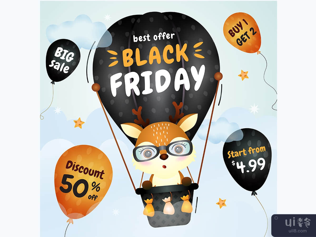 Black friday social media post feed banner template or square flyer collection 