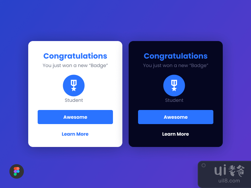 Congratulation Pop Up UI kit for iOS, Android & Web