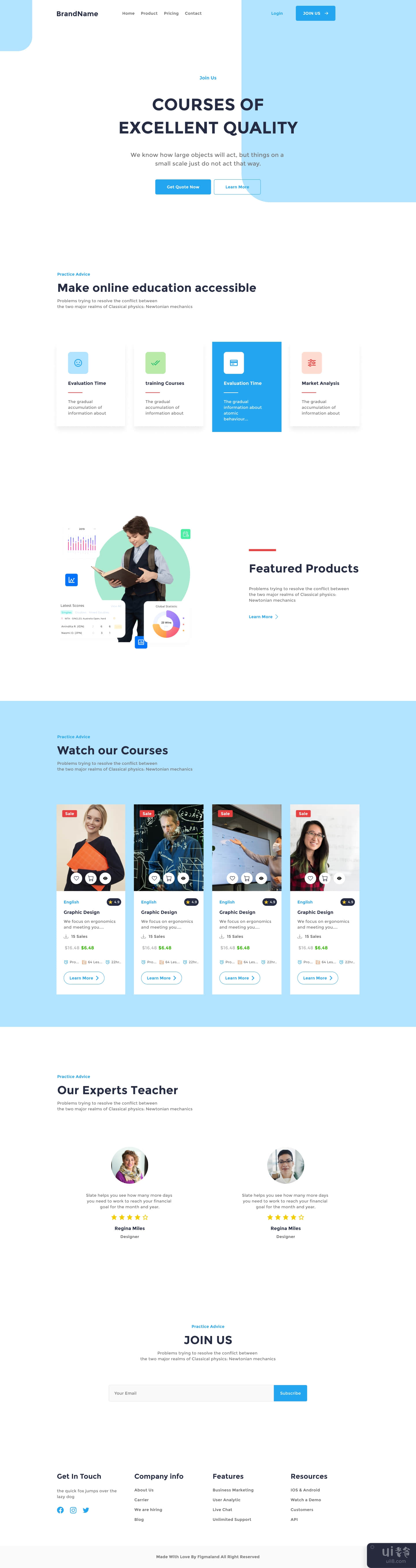 Course Boffin - figma 课程网站(Course Boffin - figma course website)插图2