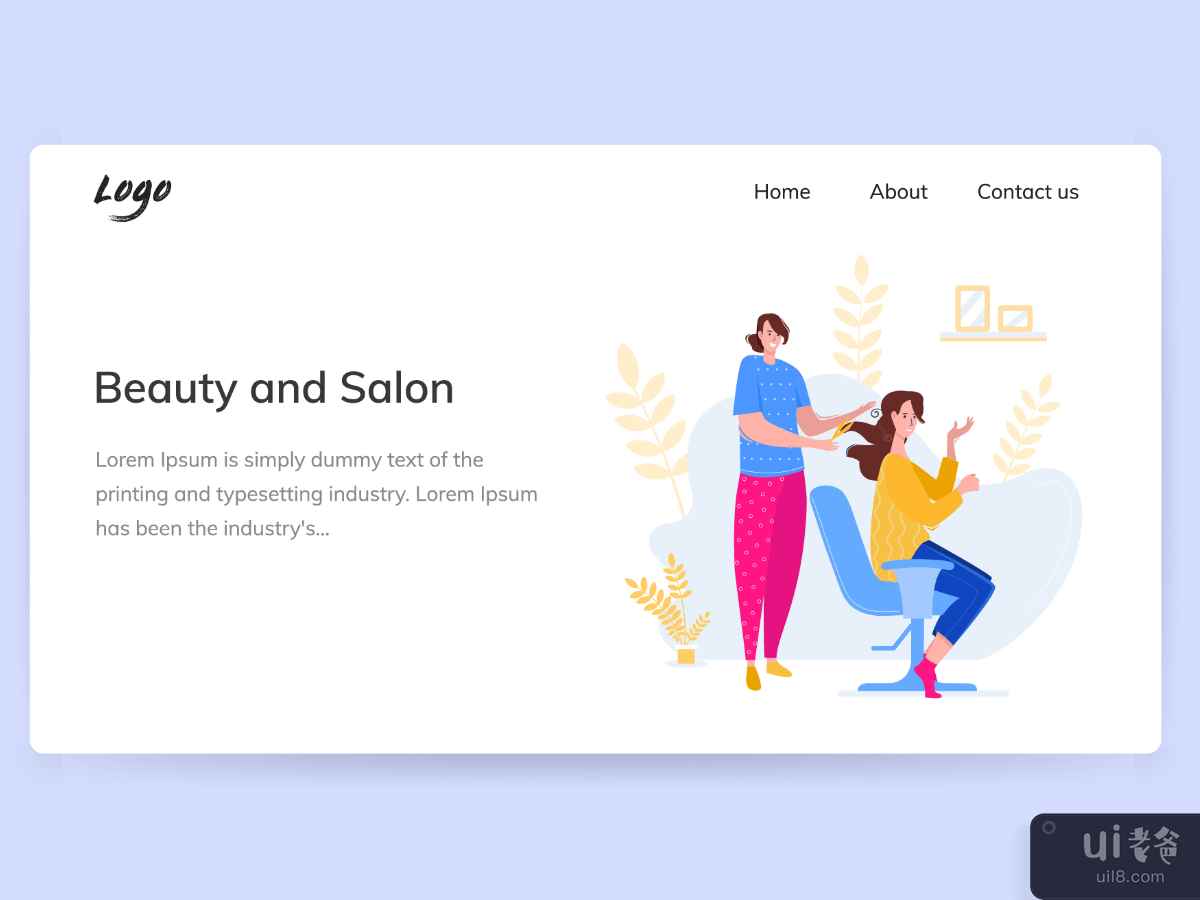 Beauty and Salon illustration for web and Mobile app