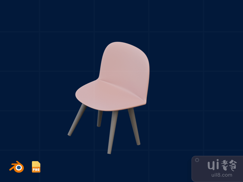 Chair - 3D Business illustration pack