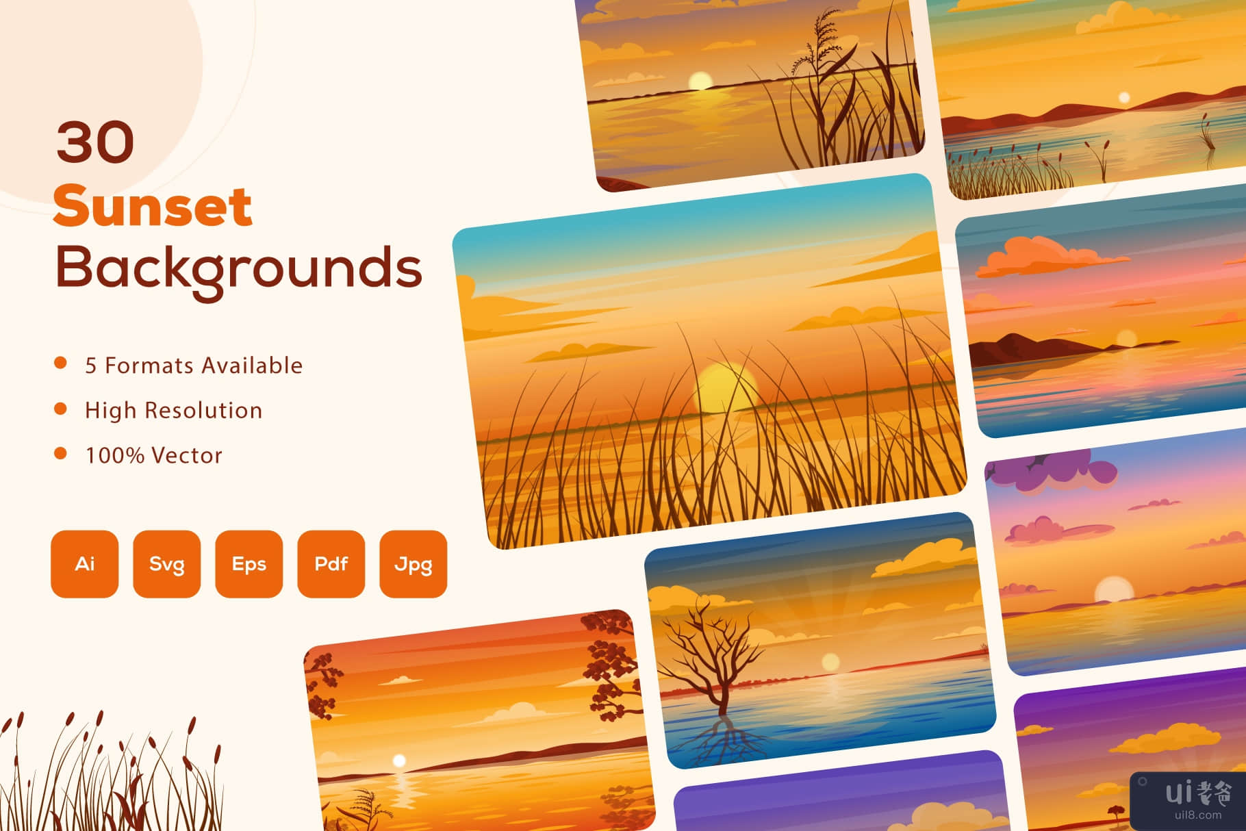 30 日落美丽的背景(30 Sunset Beautiful Backgrounds)插图9