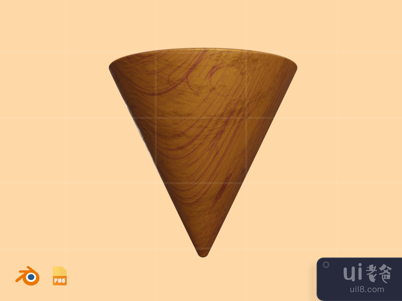 Cone - 3D Wooden Abstract Shape