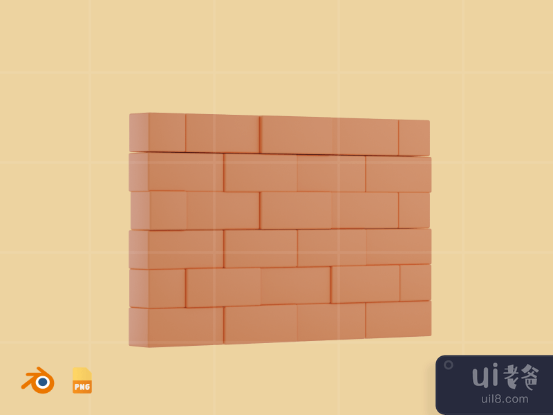 Brick Wall - 3D Construction Illustration