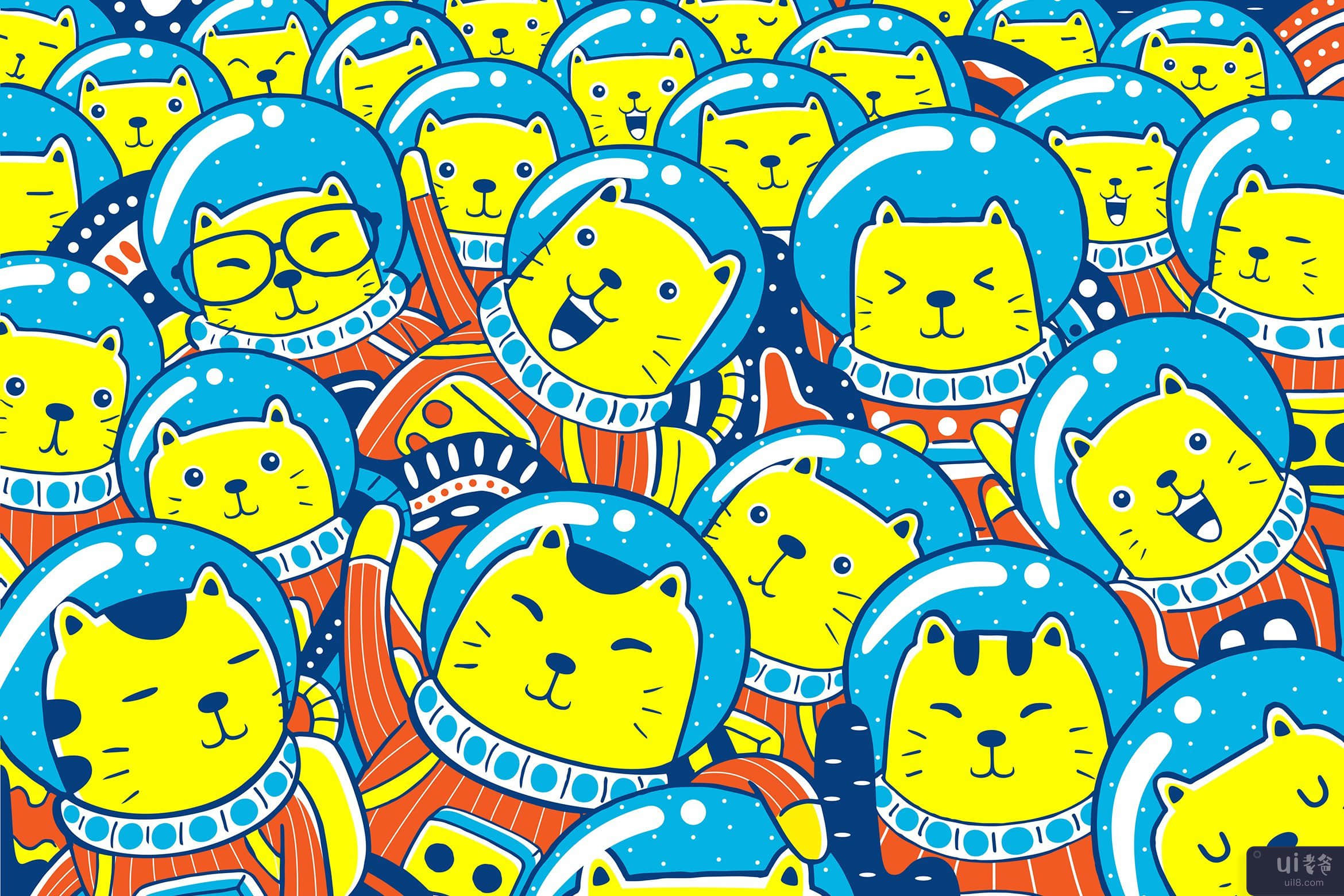 Catstronaut 字符矢量图(Catstronaut Character Vector Illustration)插图2