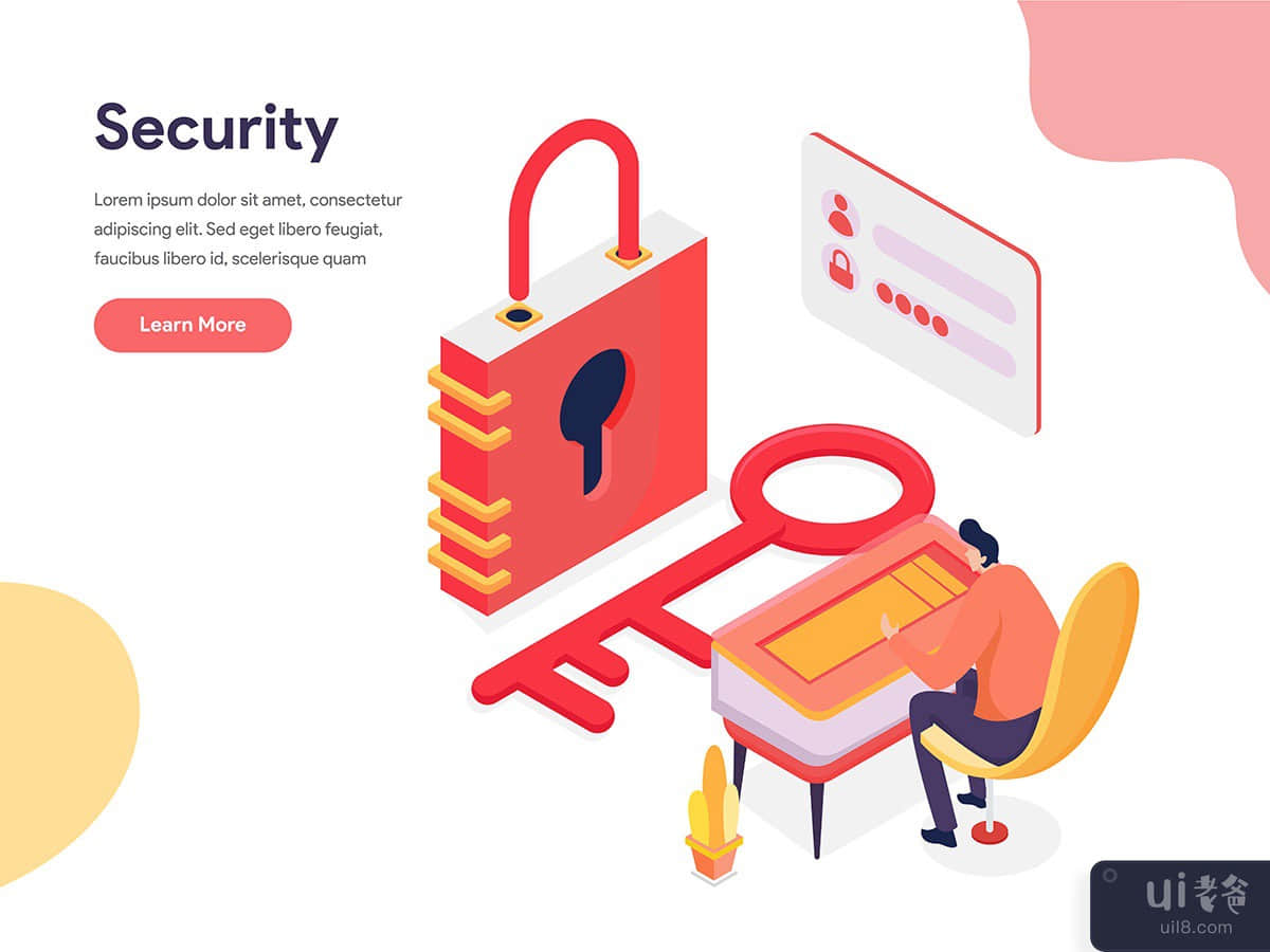 Access and Security Illustration Concept