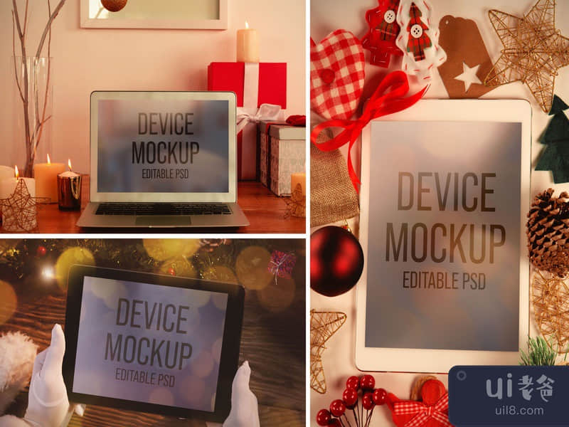 Christmas Device Screen Mockup Set