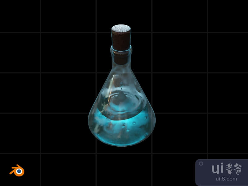 3D Game Item Glow In The Dark Illustration Pack - Potion