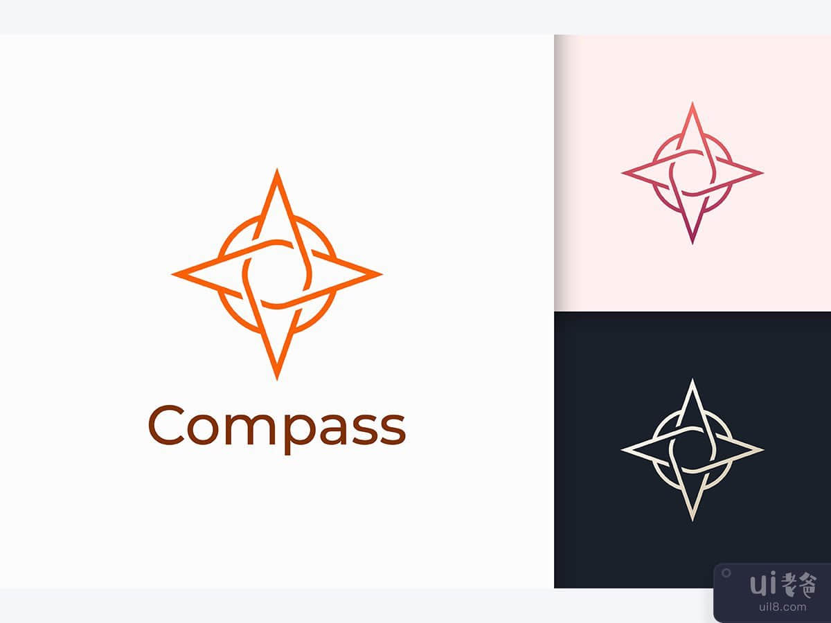 Compass Logo in Simple Shape
