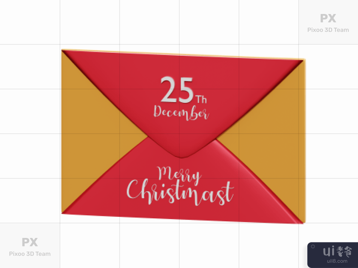 3D Christmas - Envelope