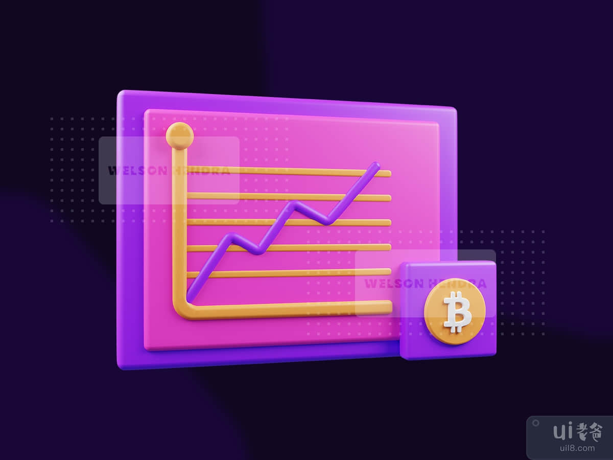 Cryptocurrency chart - Cryptocurrency 3D Illustration Pack