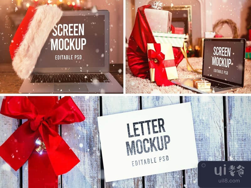 Christmas Picture Frame and Device Mockup Set