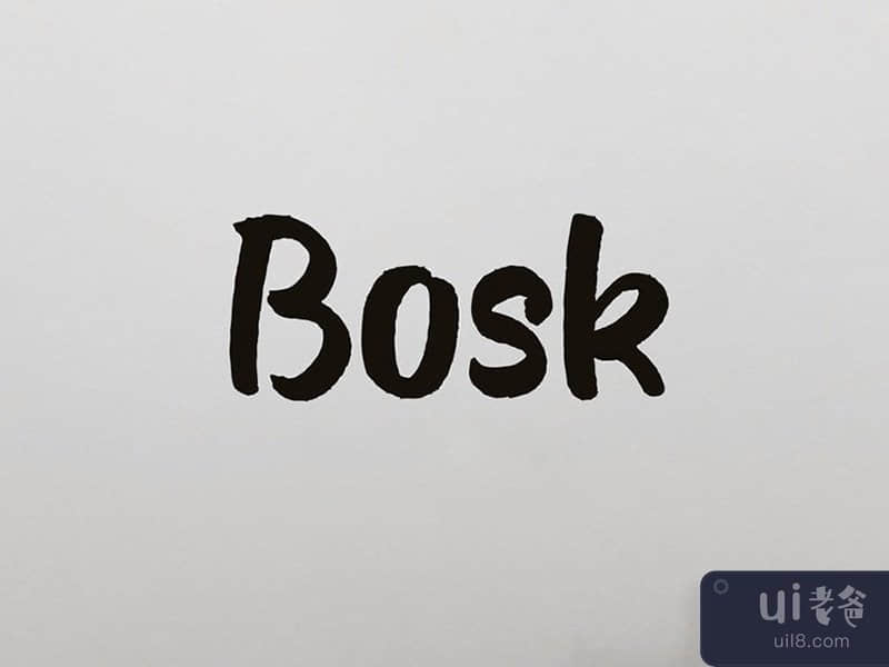 Bosk – handmade brush font