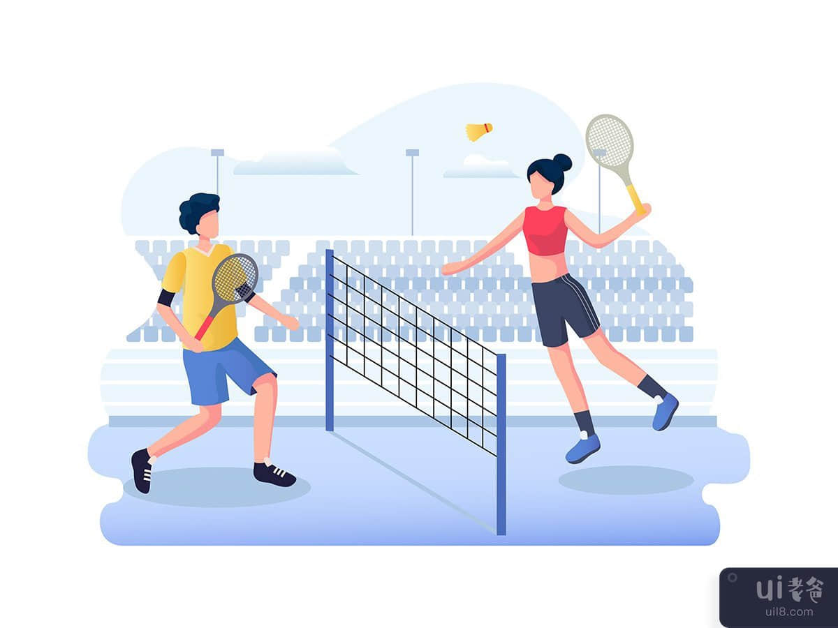Badminton Vector Illustration