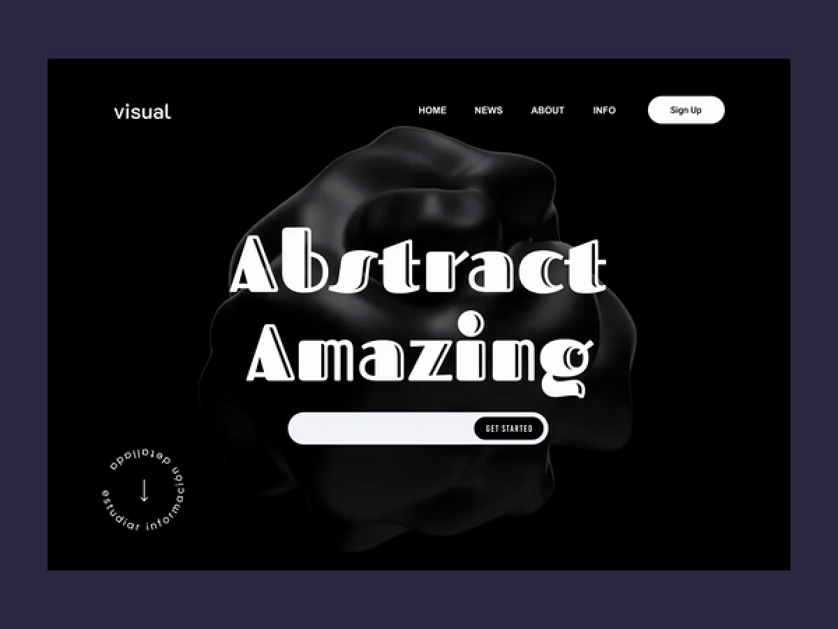 Animated Abstract composition Landing page