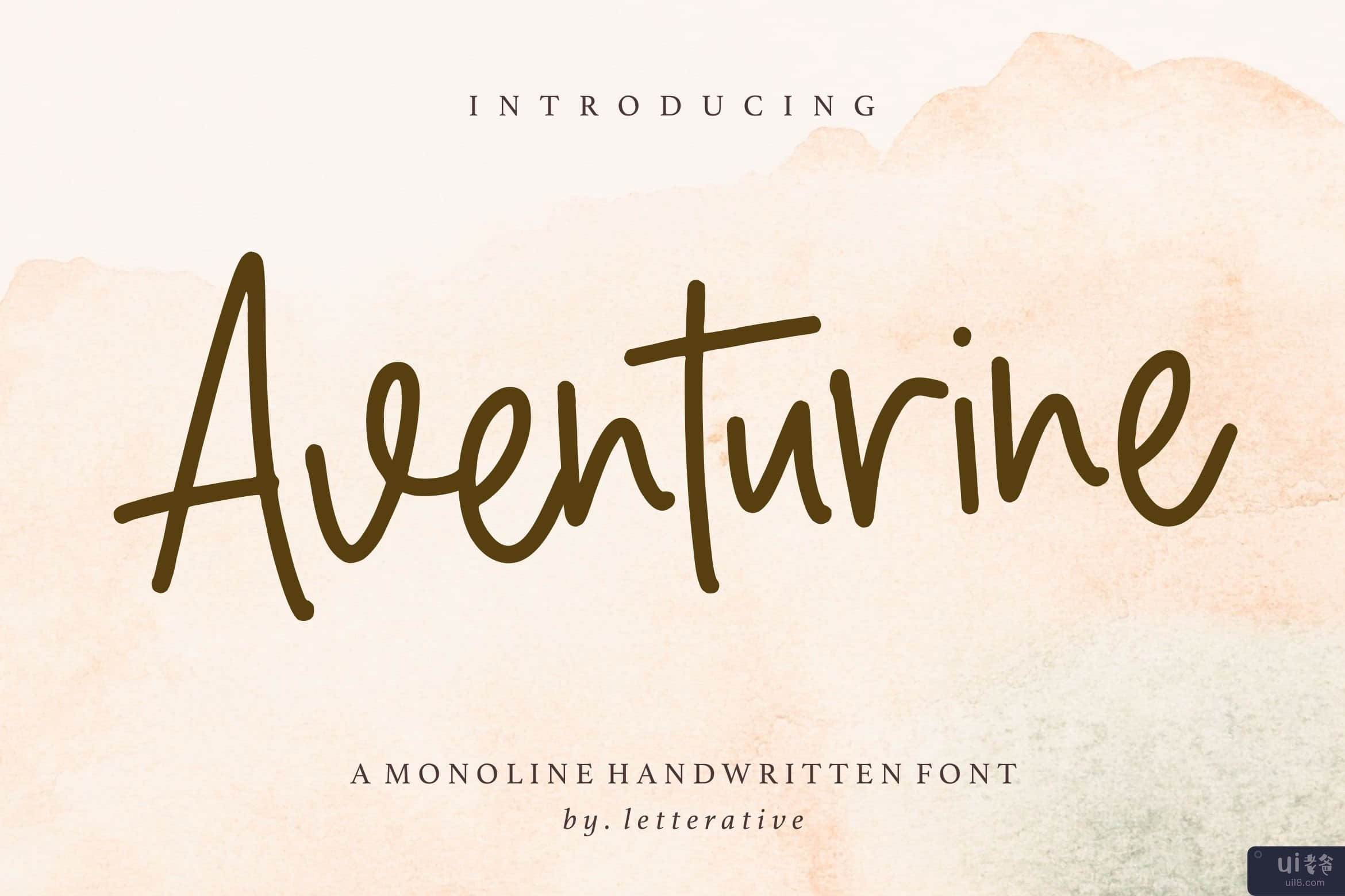 Aventurine 是一种单行手写字体(Aventurine is a Monoline Handwritten Font)插图6