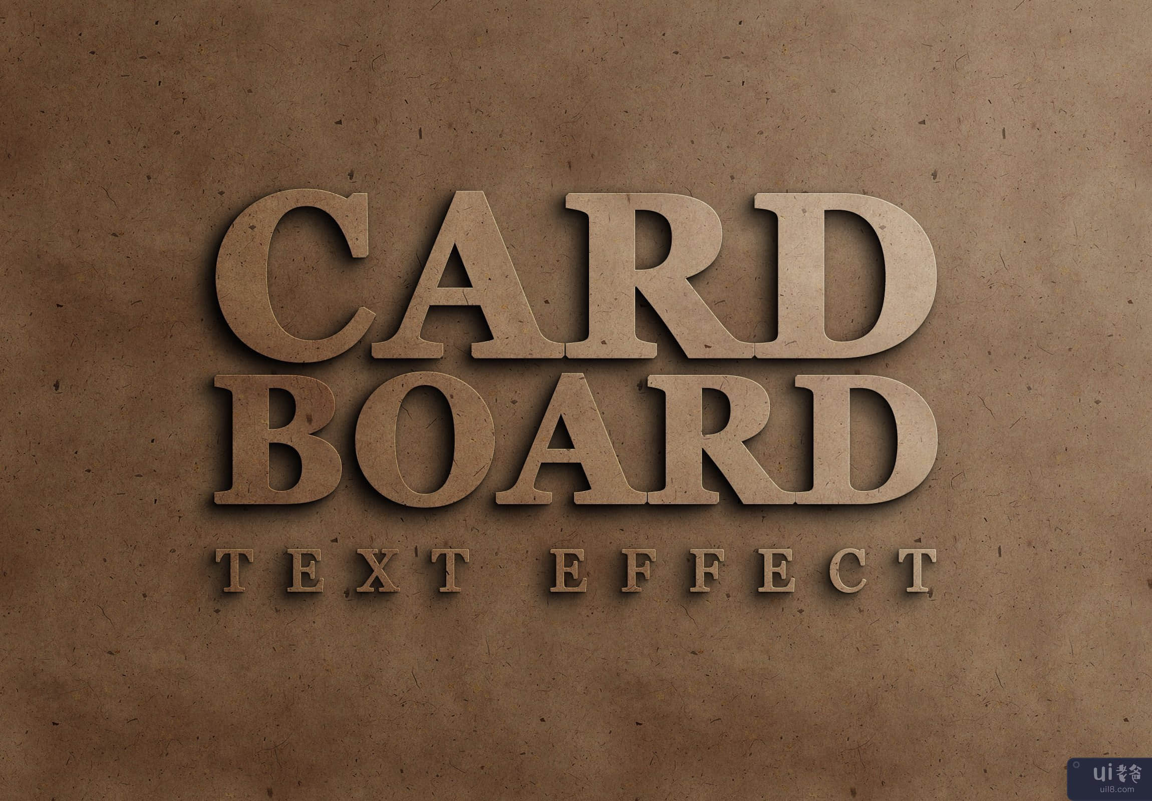 纸板文字效果(Cardboard text effect)插图2
