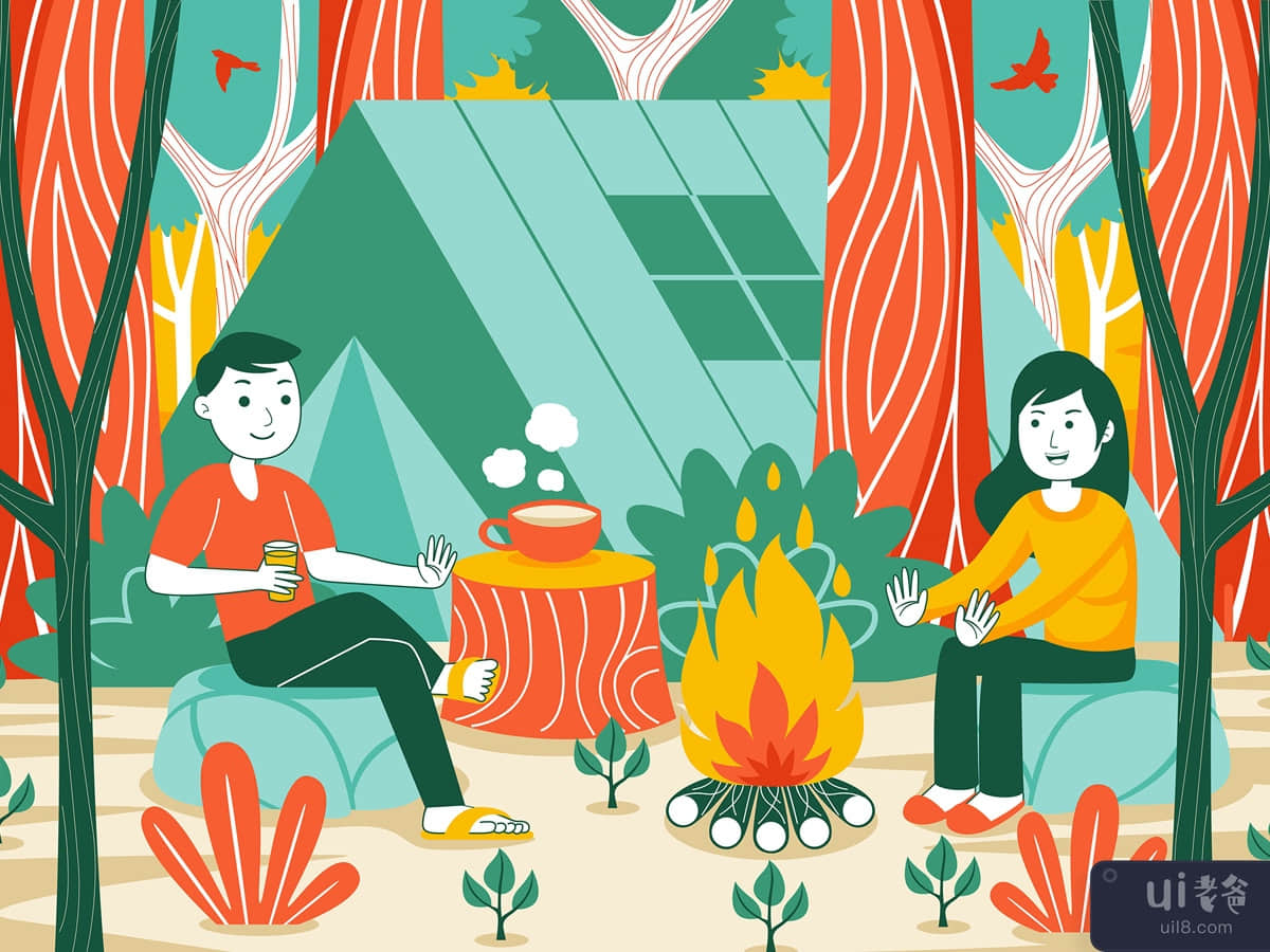 Camping Vector Illustration 01
