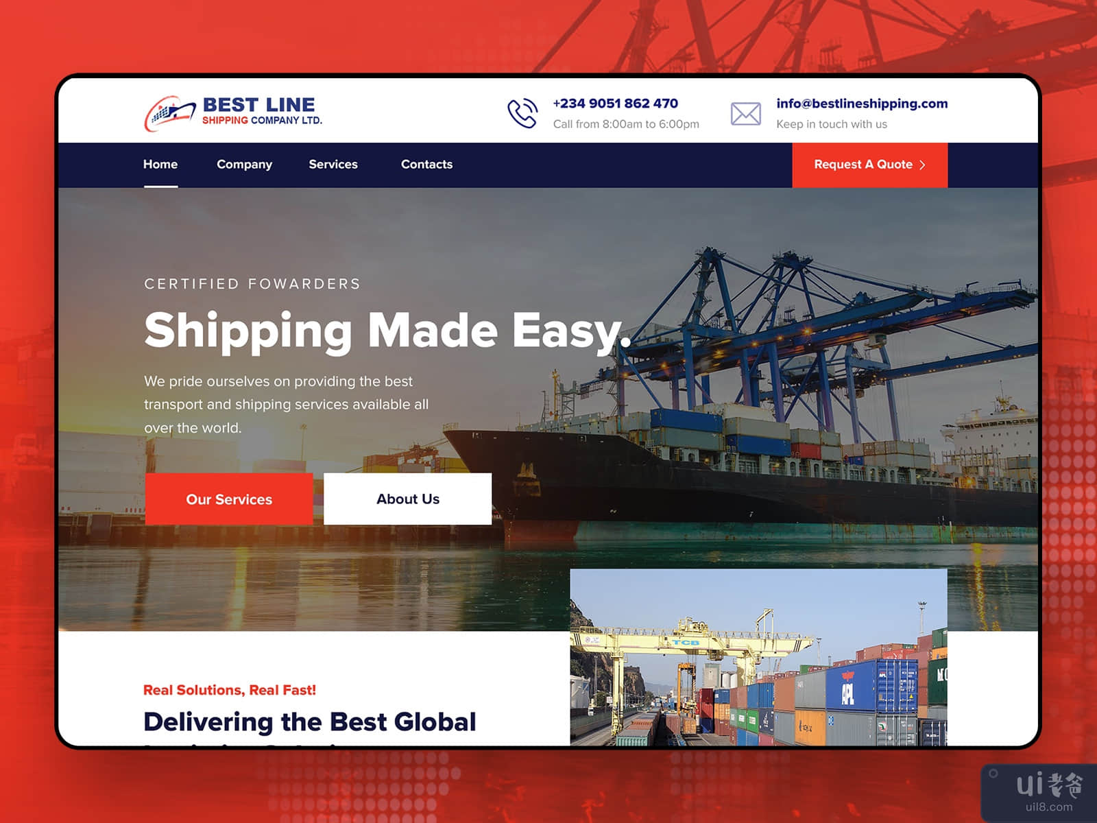 Bestline Shipping Website