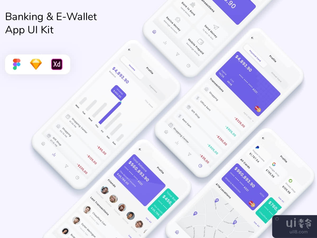 Banking & E-Wallet App UI Kit