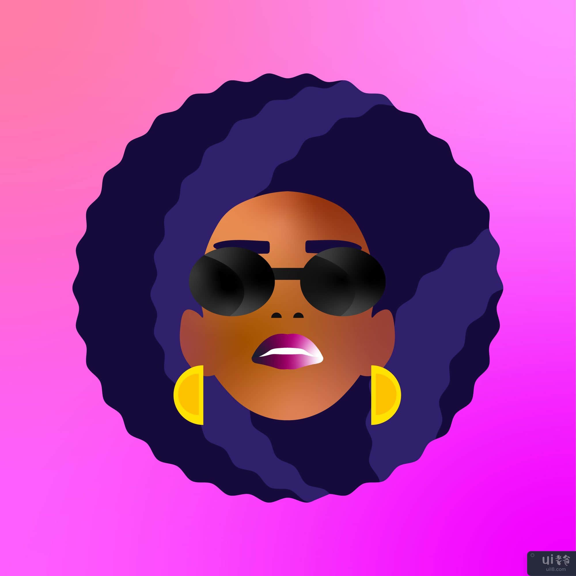 黑人女孩插图(Afro Girl Illustration)插图2