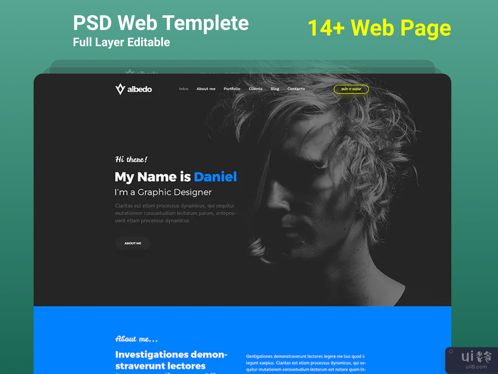 Clean PSD Web Template