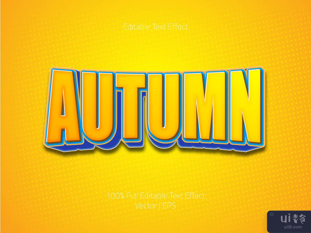 Autumn text effect logo