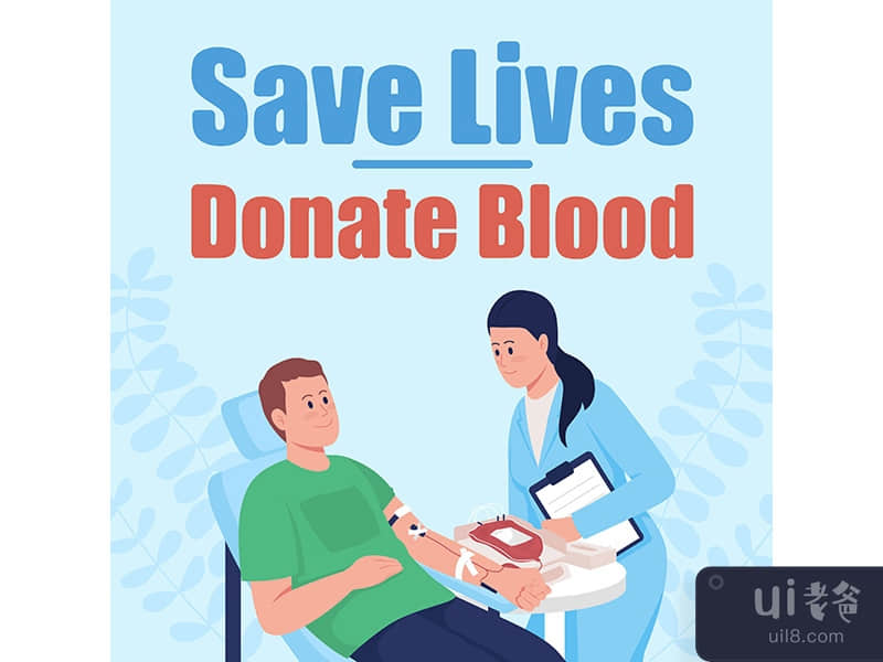 Blood donor social media post mockup