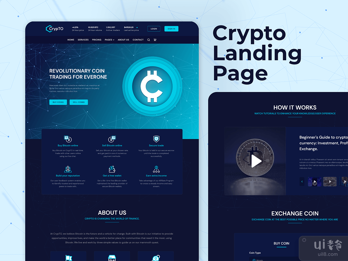 Cryptocurrency Landing Page 02