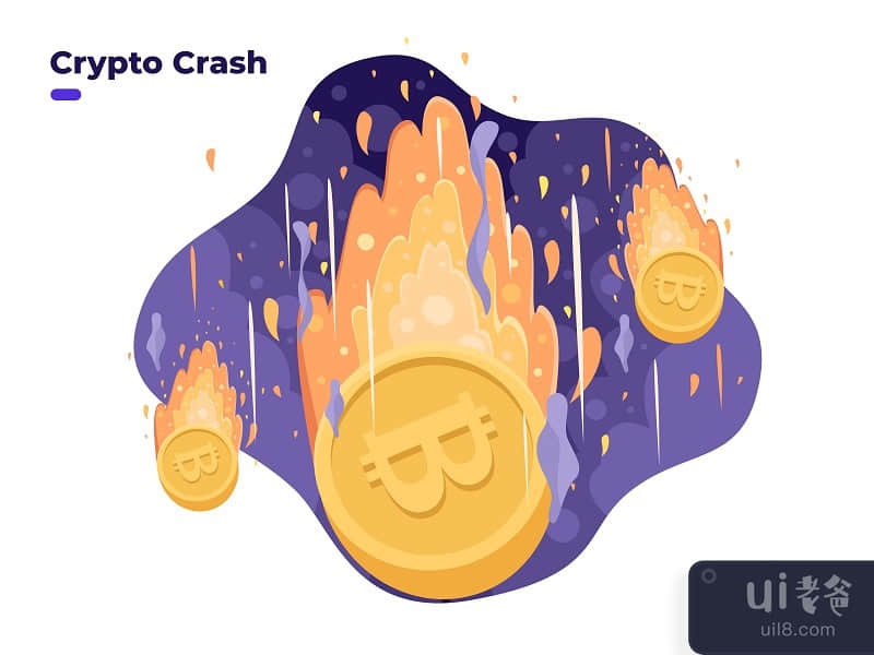 Cryptocurrency Coin Price Fall Down