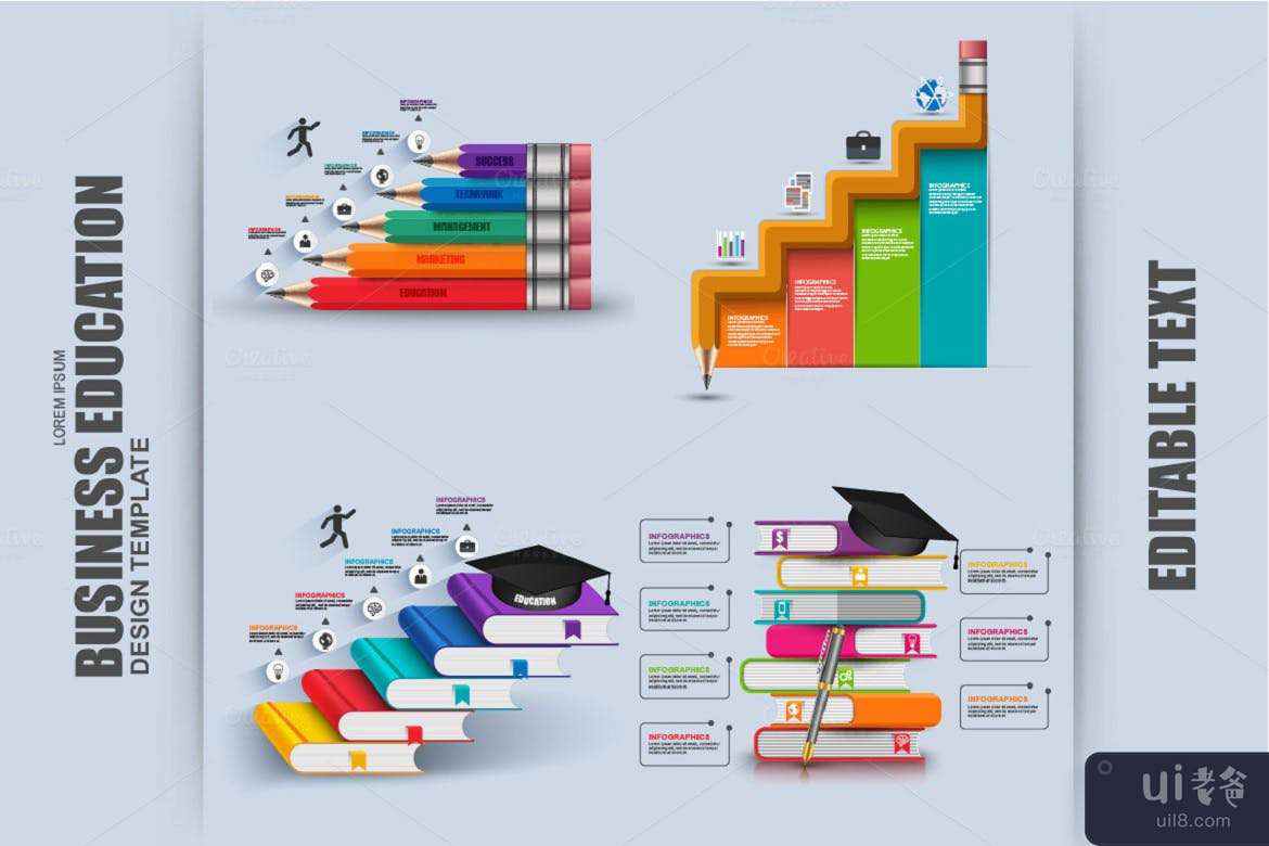 商业教育信息图(Business Education Infographic)插图2