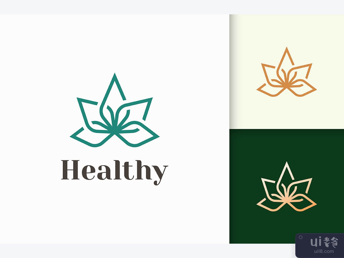 Beauty or Health Logo in Flower Shape For Wellness or Clinic