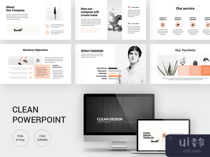 Clean Design Minimal PowerPoint Presentation Template