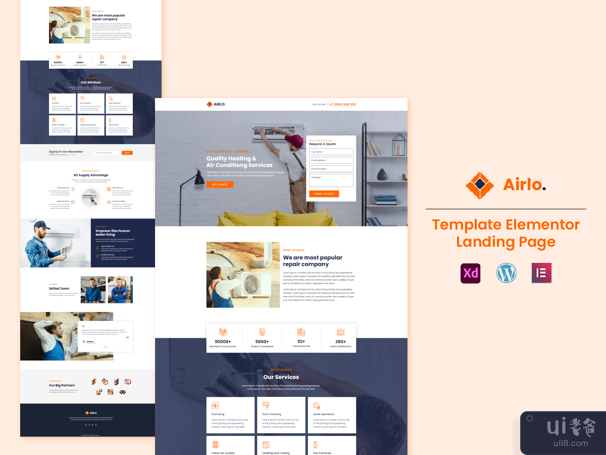Airlo Ac Services Landing Page 