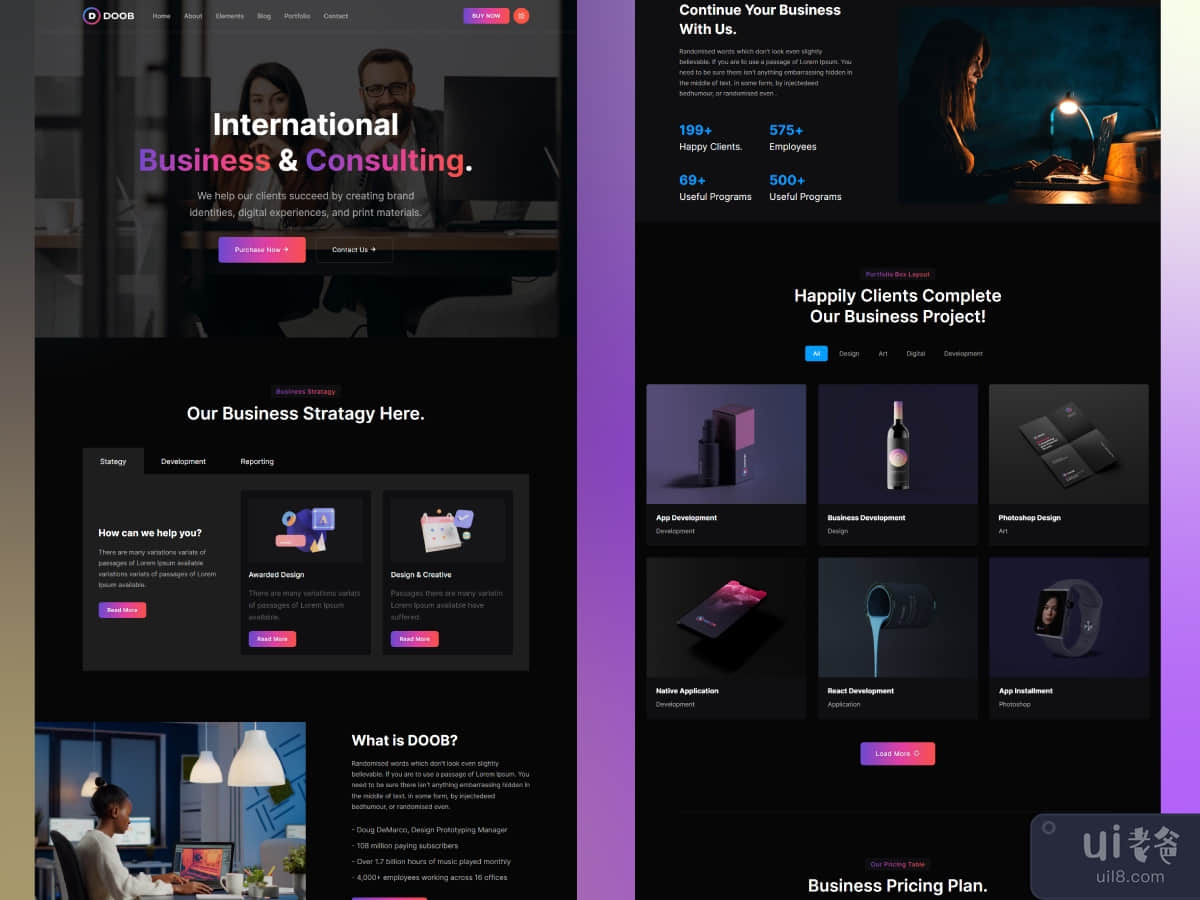 Business & Consulting Bootstrap  Template