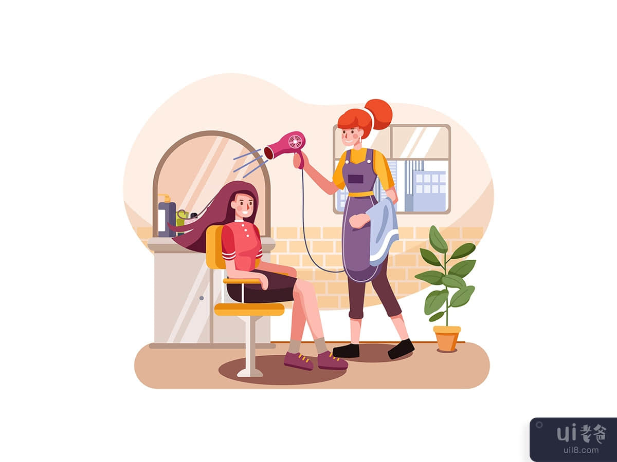 Beauty Salon Vector Illustration concept 