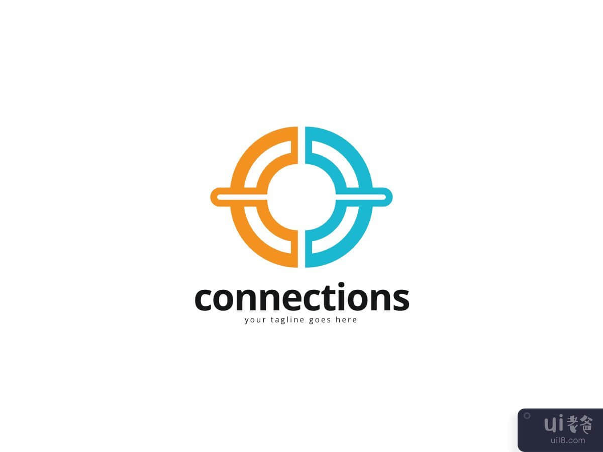 Connected Vector Logo Design Template