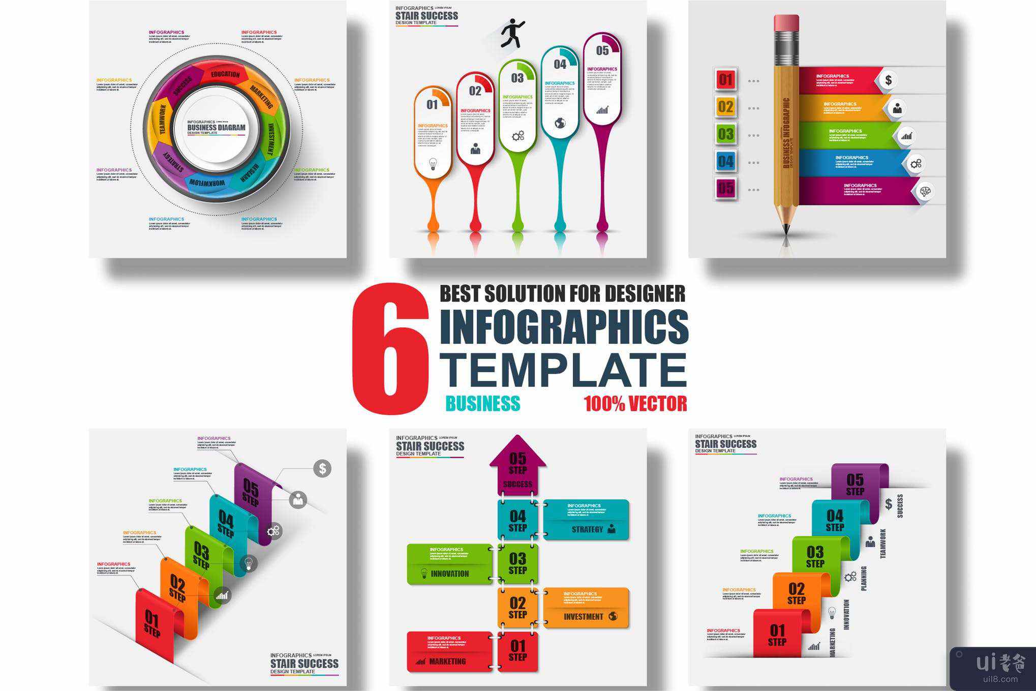 业务信息图表模板(Business Infographic Templates)插图2