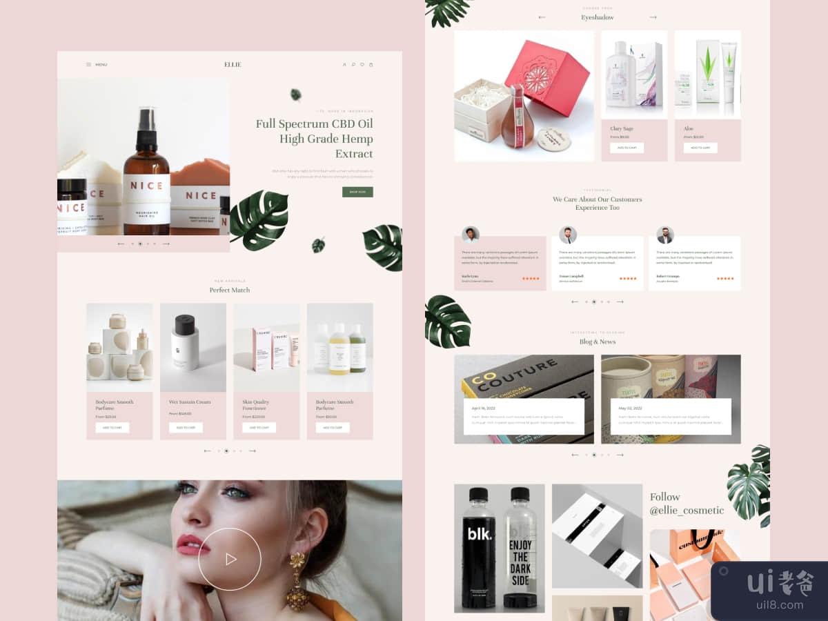 Beauty Cosmetic eCommerce UI Templates