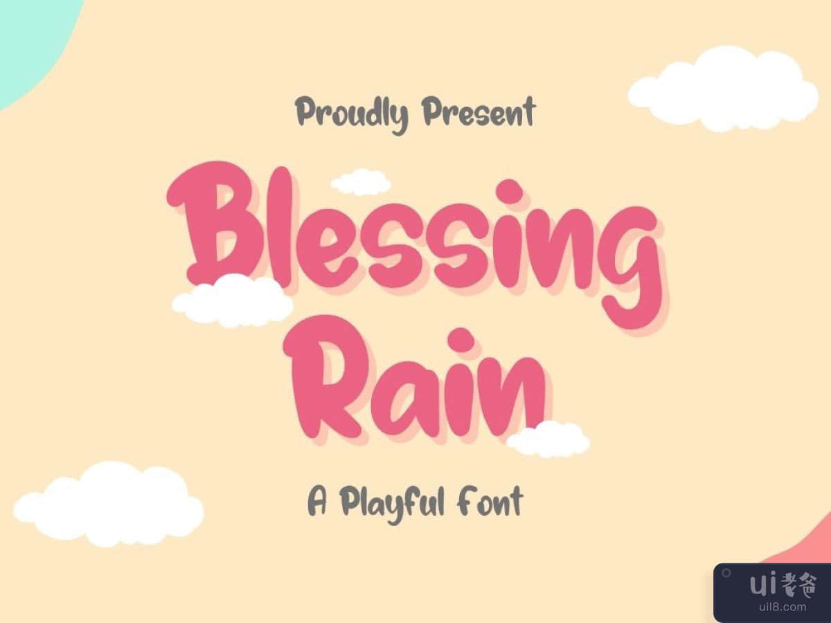 Blessing Rain - A Playful Fonts