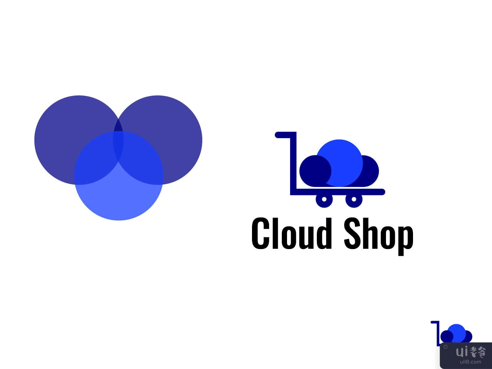 云店标志，店铺标志，云标志(Cloud Shop logo, Shop logo, Cloud logo)插图3