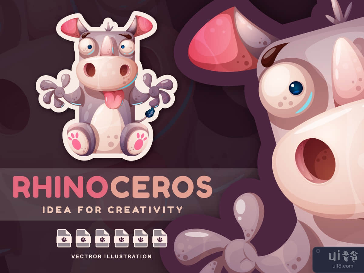 Crazy Childish Hippo - Cute Sticker