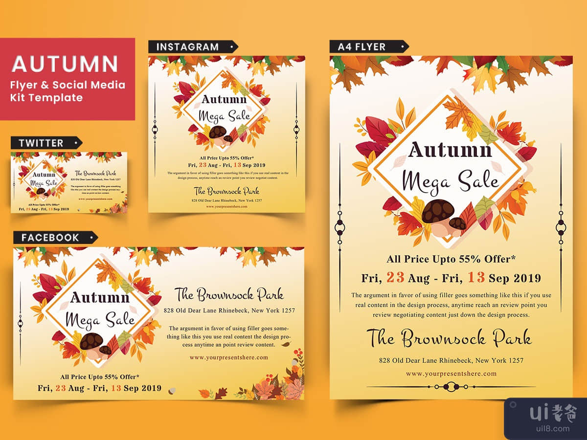 Autumn Festival Flyer & Social Media Pack-14